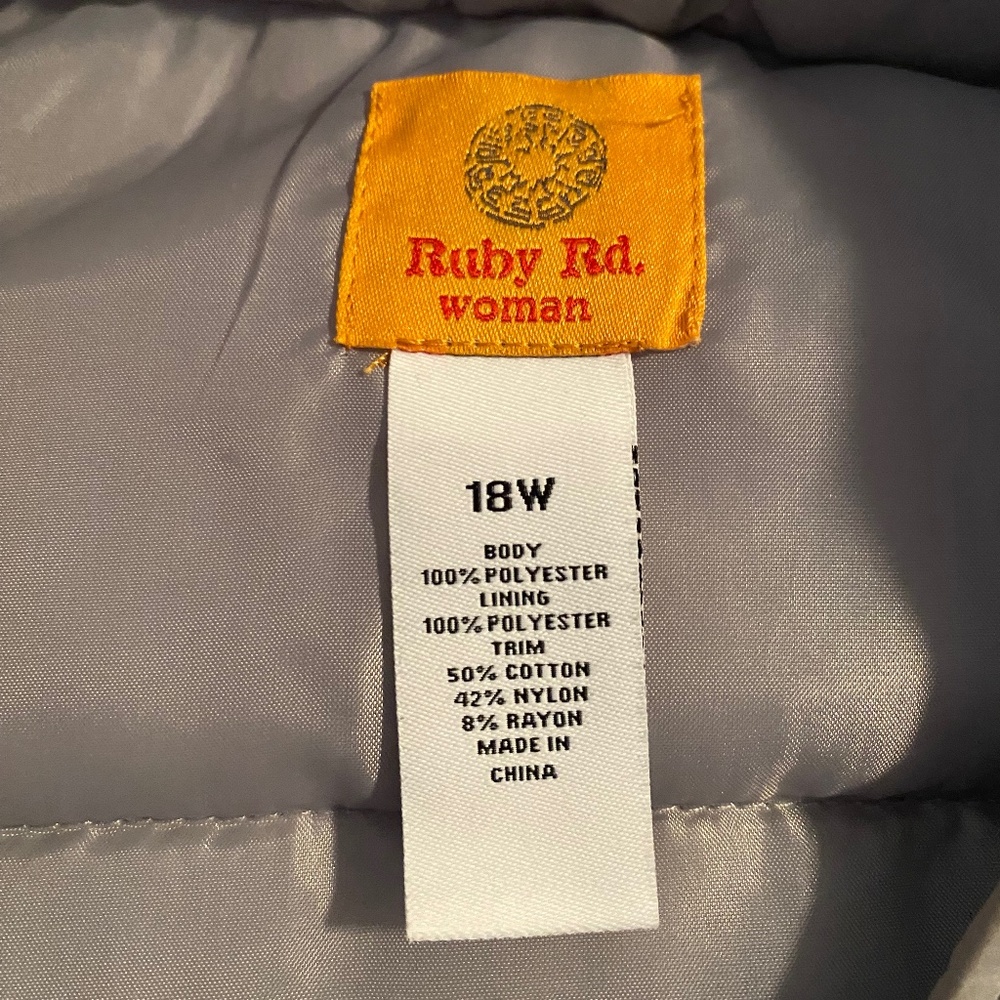 Ruby Road, Lightweight but warm puffy vest